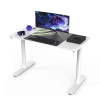 It'S_Organized White Computer Desk,47 Inch Pc Laptop Computer Table Workstation With Mouse Pad,Modern Study Writing Desk For Home Office Gaming/Working