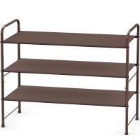 Simple Houseware 3-Tier Shoe Rack Storage Organizer 12-Pair 20-Pair, Bronze