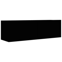 Vidaxl Tv Cabinet Black 39.4X11.8X11.8 Engineered Wood