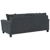 Benjara Fabric Upholstered Sofa With Straight Armrests And Tapered Legs, Gray