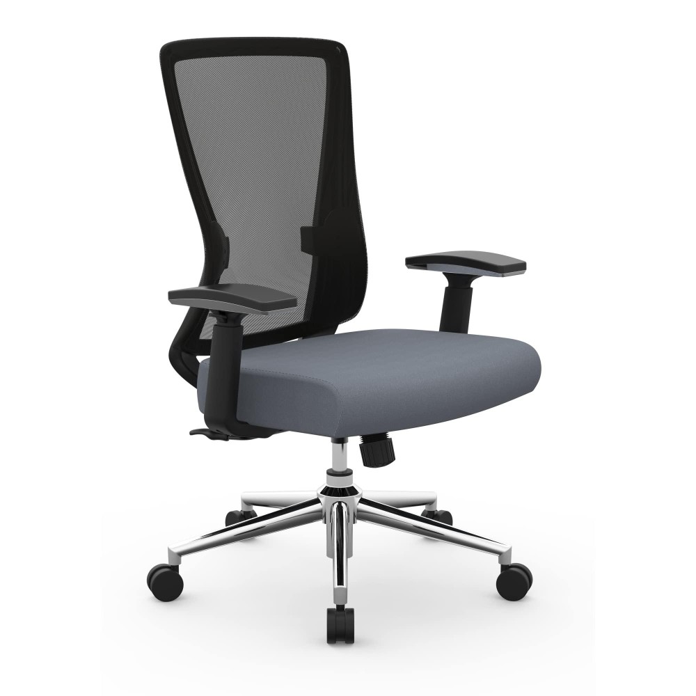 Realspacea Levari Meshvegan Leather Mid-Back Task Chair, Grayblack, Bifma Compliant