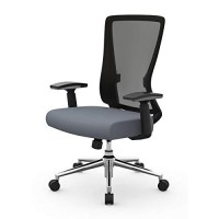 Realspacea Levari Meshvegan Leather Mid-Back Task Chair, Grayblack, Bifma Compliant