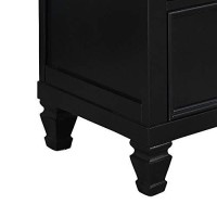 Benjara 2 Drawer Wooden Nightstand With Tapered Legs And Metal Rings, Black