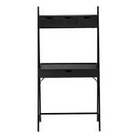 Monarch Specialties 7330 Computer Desk, Home Office, Laptop, Leaning, Storage Drawers, 32 L, Work, Metal, Laminate, Black, Contemporary, Modern Desk-32, 31.5 L X 19 W X 61.25 H