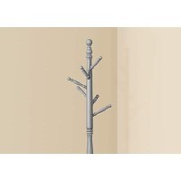 Monarch Specialties Free Standing Hall Tree Hanger-6 Hooks-Umbrella Holder-Wooden-Traditional Style For Entryway Office Or Bedroom Coat Rack, 71 H, Grey