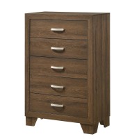 Benjara Transitional Style Wooden Chest With 2 Drawers And Metal Handles, Brown