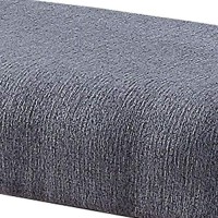 Benjara Rectangular Fabric Counter Height Bench With Padded Seat, Blue, Brown