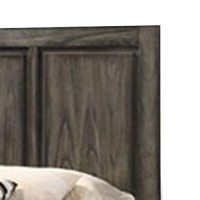 Benjara Wooden Queen Size Headboard With Natural Grain Texture Details, Brown