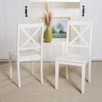 Safavieh Home Collection Silio White X-Back 18-Inch Dining Chair (Set Of 2)