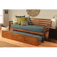 Kodiak Furniture Boho Trundle Bed Daybed Linen Aqua Mattress
