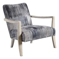 Watercolor Gray Chenille Accent Chair (23587)