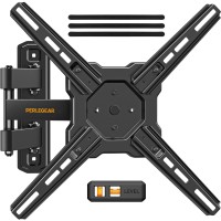 Perlegear Full Motion Tv Wall Mount For Most 26-50 Inch Tvs, Max Vesa 300 X 300Mm, Tv Monitor Wall Mount Bracket With Rotation, Swivel, Tilt, Extension And Leveling Adjustment, Holds Up To 55 Lbs