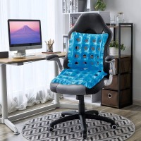 Sunshine-Mall Office Chair Cushions, Air Cushion, Air Cushion Seat, Sit Cushion, With Air Vent, Can Be A Small Amount Of Air Or Water, Very Suitable For Office Chair And Wheelchair Use(Blue 19 Inch)