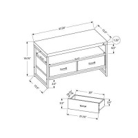 Monarch Specialties I 2872 Tv Stand, 48 Inch, Console, Media Entertainment Center, Storage Drawers, Living Room, Bedroom, Laminate, Metal, Brown, Black