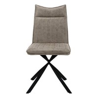Monarch Specialties 1216, Set Of 2, Side, Upholstered, Kitchen, Room, Fabric, Beige, Contemporary, Modern Dining Chair, 18.5 L X 23.5 W X 36.25 H, Taupe Leather-Look/Black Metal