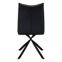 Monarch Specialties 1215, Set Of 2, Side, Upholstered, Kitchen, Room, Pu, Contemporary, Modern Dining Chair, 18.5 L X 23.50 W X 36.25 H, Black Leather-Look/Black Metal
