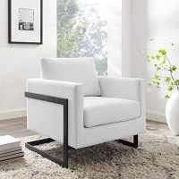 Modway Posse Upholstered Sofassectionalsarmchairs, Black White