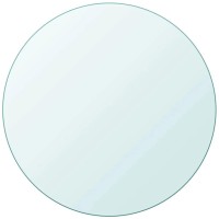 Vidaxl Table Top Glass Round 27.6 Clear Tempered Replacement Protection Cover