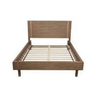Alpine Furniture Easton Queen Wood Platform Bed In Sand (Beige)