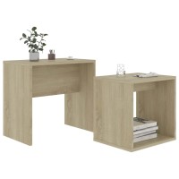 Vidaxl Coffee Table Set Sonoma Oak 18.9X11.8X17.7 Engineered Wood