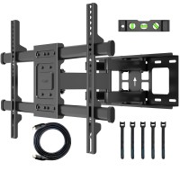 Bontec Full Motion Tv Wall Mount For 32-84 Inch Led Lcd Oled Tvs, Swivel Tilt Level Tv Mount Bracket With Articulating Dual Arms Hold Up To 132Lbs, Max Vesa 600X400Mm, Fits 12A 16 Studs