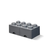 Room Copenhagen, Lego Brick Drawer - Stackable Storage And Dcor - Brick 8, Dark Grey