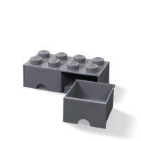 Room Copenhagen, Lego Brick Drawer - Stackable Storage And Dcor - Brick 8, Dark Grey
