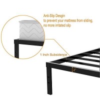 Noah Megatron California King Size Platform Bed Frame 14 Inch Heavy Duty Metal Steel Slat Solid Mattress Foundation, Underneath Storage, No Box Spring Needed, Noise Free, Easy Assembly