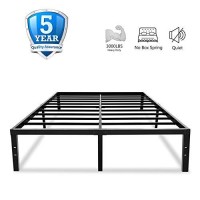 Noah Megatron California King Size Platform Bed Frame 14 Inch Heavy Duty Metal Steel Slat Solid Mattress Foundation, Underneath Storage, No Box Spring Needed, Noise Free, Easy Assembly