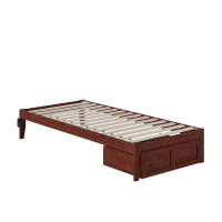 Afi Colorado Bed With Foot Drawer And Usb Turbo Charger, Twin Xl, Walnut