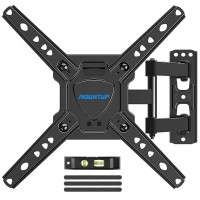 Mountup Full Motion Tv Wall Mount For Most 26-50 Inch Tvs, Max Vesa 300X300Mm Bracket With Swivel Tilting Extension Level Adjustment Led Lcd Flat Curved Tvs Up To 53 Lbs Mu0018