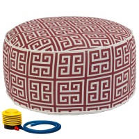 Kozyard Inflatable Stool Ottoman Used For Indoor Or Outdoor, Kids Or Adults, Camping Or Home (Ruby Red)