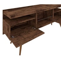 The Urban Port 63 Inch Wooden Entertainment Tv Media Stand With 4 Open Compartments, Brown