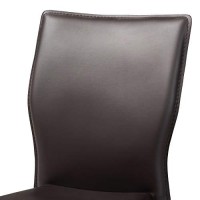 Baxton Studio Heidi Modern And Contemporary Dark Brown Faux Leather Upholstered 4-Piece Dining Chair Set