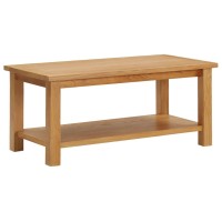 Vidaxl Coffee Table 35.4X17.7X15.7 Solid Oak Wood