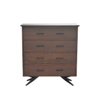 Homeroots Furniture 18 X 43 X 47 Brownblack Wood Metal Bedroom Chest