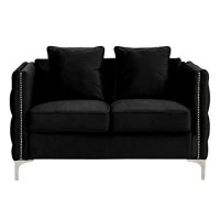 Lilola Home Lhf-89634-L Love Seats, Black