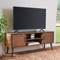 Safavieh Home Collection Sorrel Mid-Century Brown 2-Door 1-Shelf Media 50-Inch Flatscreen Tv Stand
