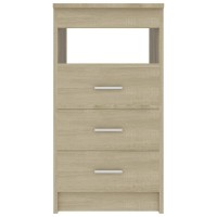 Vidaxl Drawer Cabinet Sonoma Oak 15.7X19.7X29.9 Chipboard