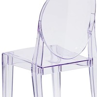 Bizchair Ghost Side Chair In Transparent Crystal