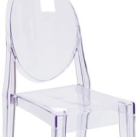 Bizchair Ghost Side Chair In Transparent Crystal
