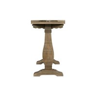 Benjara 30 Inch Extendable Console With Pedestal Base, Brown