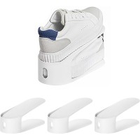 Carrotez Shoe Slots Organizer 3 Pack - Litem] Space Saving Shoe Organizer Rack For Closet - Easy Shoe Stacker, 984 X 389 X 426 (White, 3 Pack)