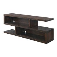 Benjara 70 Inch Contemporary Wooden Tv Stand With Flat Base, Brown