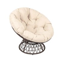 Milliard Papasan Chair With 360-Degree Swivel (Brown And Beige)