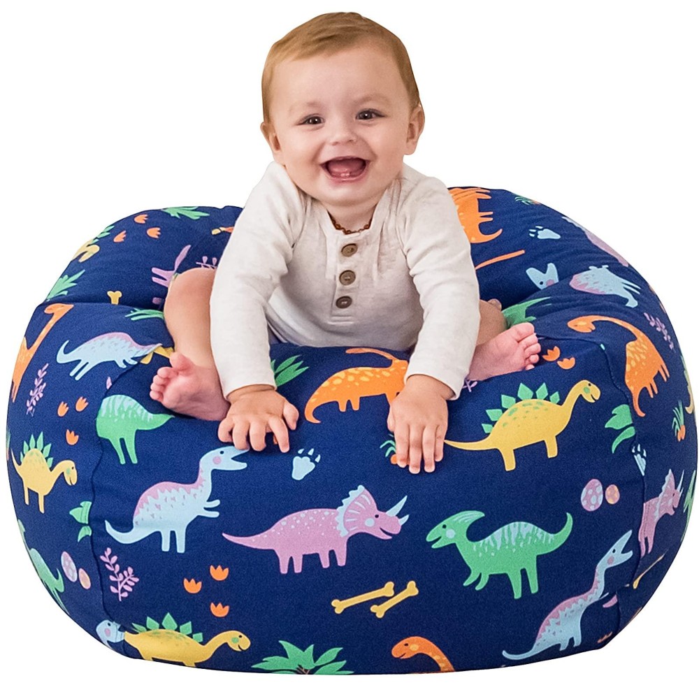 Aubliss Stuffed Animal Bean Bag Storage Chair (Dinosaur, Large (38))