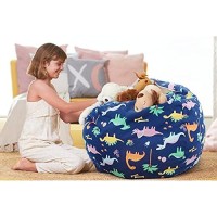 Aubliss Stuffed Animal Bean Bag Storage Chair (Dinosaur, Large (38))