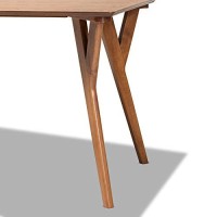 Baxton Studio Sahar Walnut Brown Finished Wood Dining Table