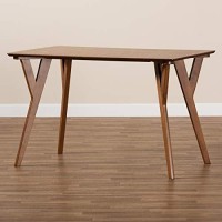 Baxton Studio Sahar Walnut Brown Finished Wood Dining Table