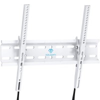 Perlesmith Tilting Tv Wall Mount Bracket Low Profile For Most 23-55 Inch Led, Lcd, Oled, Plasma Flat Screen Tvs Up To 115Lbs, Max Vesa 400X400Mm, Psmtk1W, White